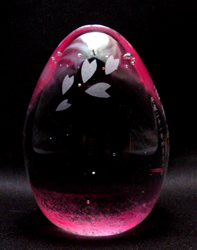 ガラス工房ファロ：桜のお位牌